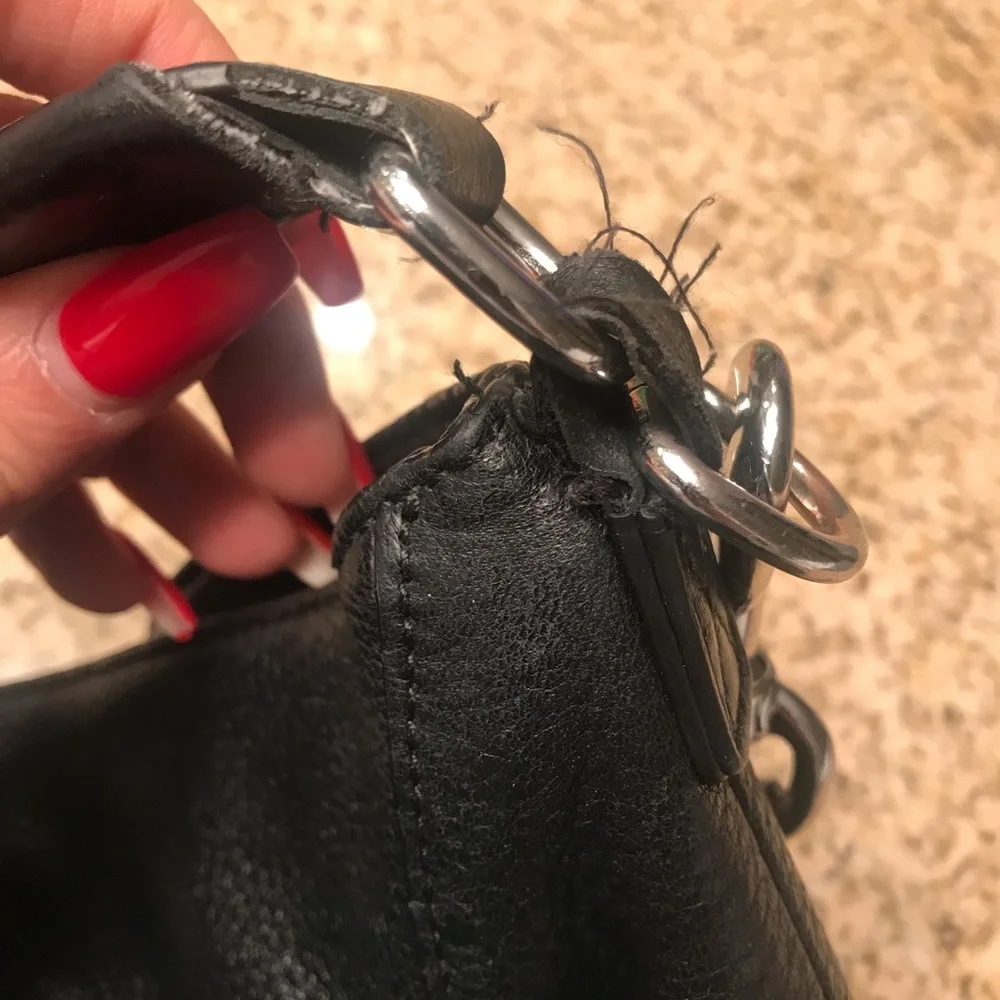 Used Black Leather Moto Crossbody Rebecca Minkoff - Picture 4 of 5